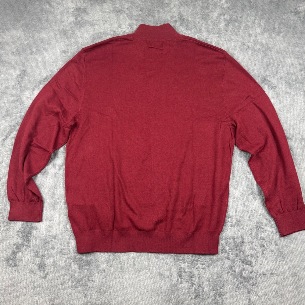 Nautica NavTech Mens XL Burgundy Red Quarter Zip Pullover Sweater NWT - Picture 6 of 6
